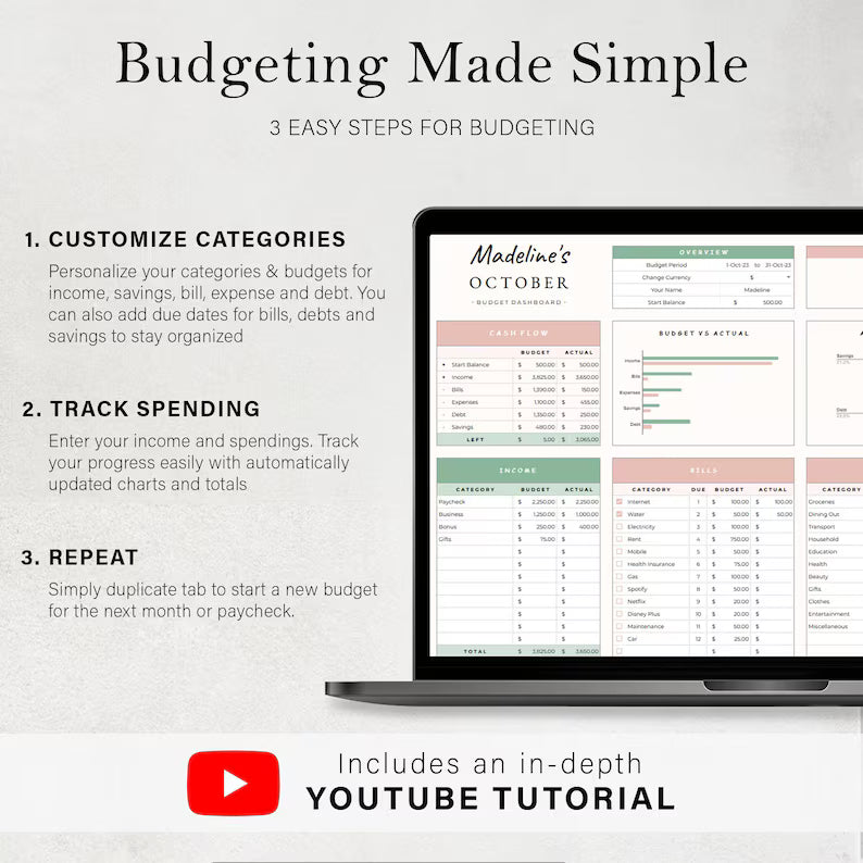 Professional Budget Planner  Track Your Finances Easily